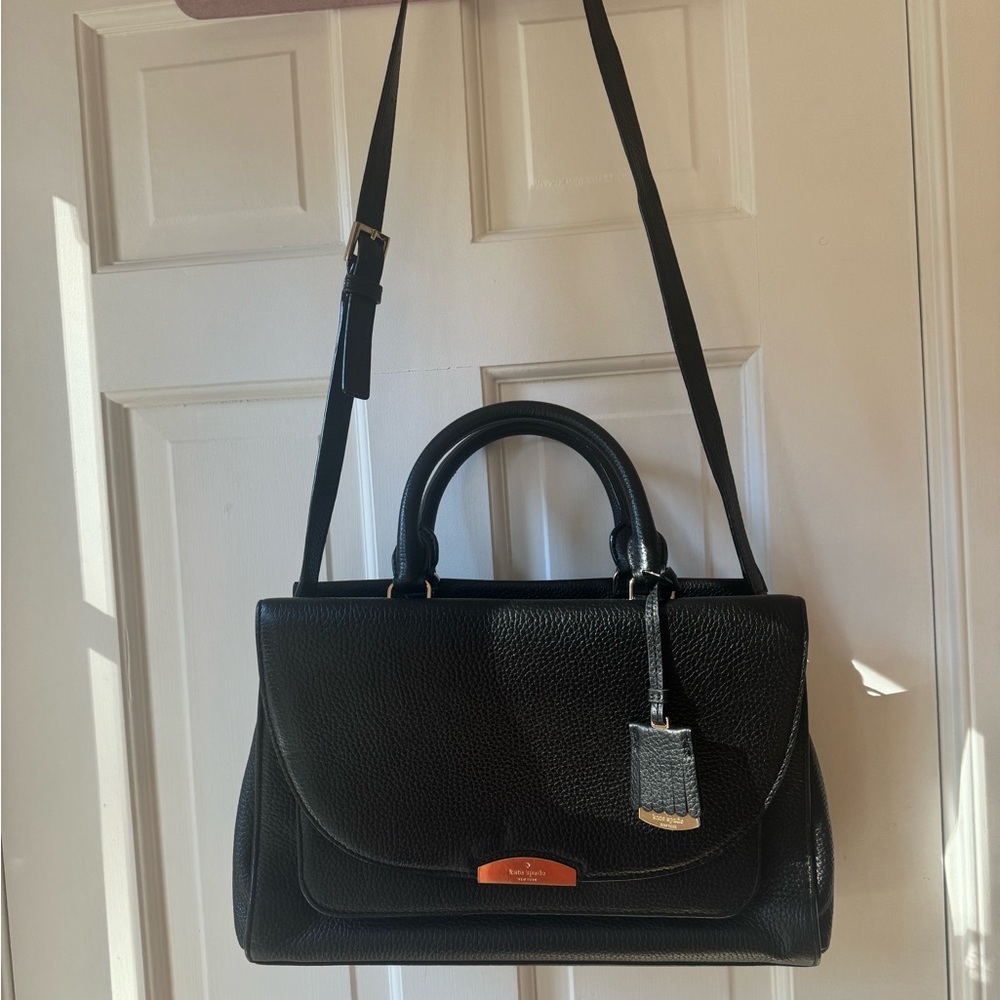 Black leather Kate Spade